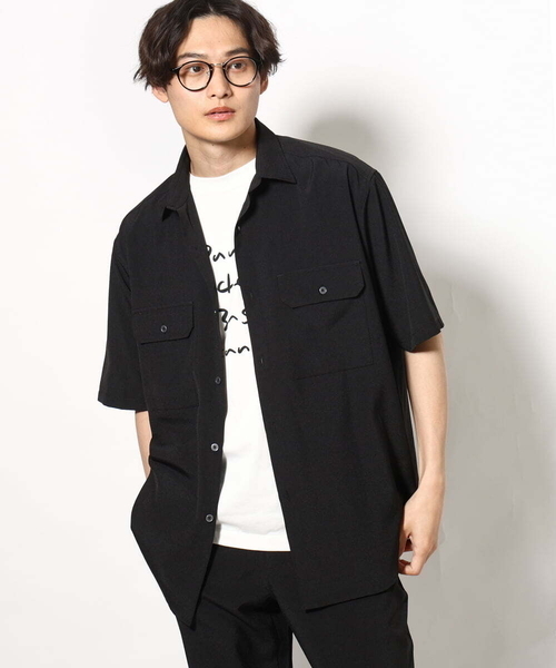 a.v.v（アーヴェヴェ）の「【軽くて涼しい】ダブルポケットシャツ (セットアップ可）リライト シリーズ2（シャツ/ブラウス・メンズ・ブラック/ブルー/オレンジ/カーキ・46/48/50）」の18枚目の写真