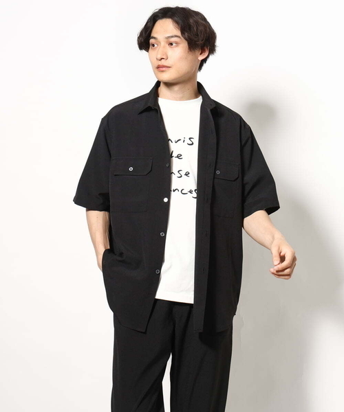 a.v.v（アーヴェヴェ）の「【軽くて涼しい】ダブルポケットシャツ (セットアップ可）リライト シリーズ2（シャツ/ブラウス・メンズ・ブラック/ブルー/オレンジ/カーキ・46/48/50）」の20枚目の写真