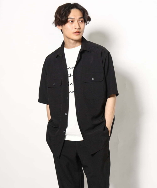 a.v.v（アーヴェヴェ）の「【軽くて涼しい】ダブルポケットシャツ (セットアップ可）リライト シリーズ2（シャツ/ブラウス・メンズ・ブラック/ブルー/オレンジ/カーキ・46/48/50）」の11枚目の写真