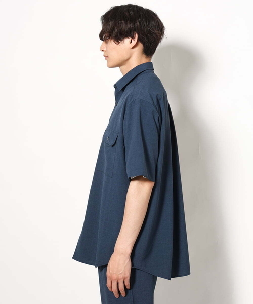 a.v.v（アーヴェヴェ）の「【軽くて涼しい】ダブルポケットシャツ (セットアップ可）リライト シリーズ2（シャツ/ブラウス・メンズ・ブラック/ブルー/オレンジ/カーキ・46/48/50）」の6枚目の写真