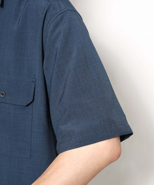 a.v.v（アーヴェヴェ）の「【軽くて涼しい】ダブルポケットシャツ (セットアップ可）リライト シリーズ2（シャツ/ブラウス・メンズ・ブラック/ブルー/オレンジ/カーキ・46/48/50）」の10枚目の写真