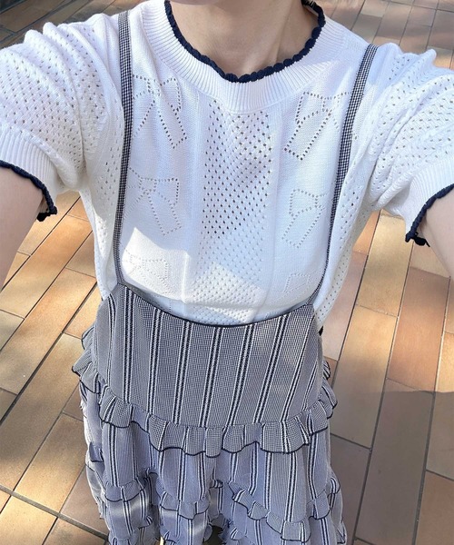 Alley by w closet ダブルクローゼット　アリー　リボンサロペット Alley by w closet（アリーバイダブルクローゼット）の「【Alley