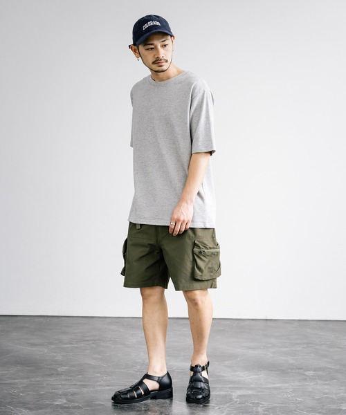 Audience（オーディエンス）の「Audience オーディエンス 60/40クロス マルチポケット カーゴ ショーツ AUD3581（カーゴパンツ・メンズ・オリーブ/ブラック/ブラウン/グレー・M/L）」の5枚目の写真