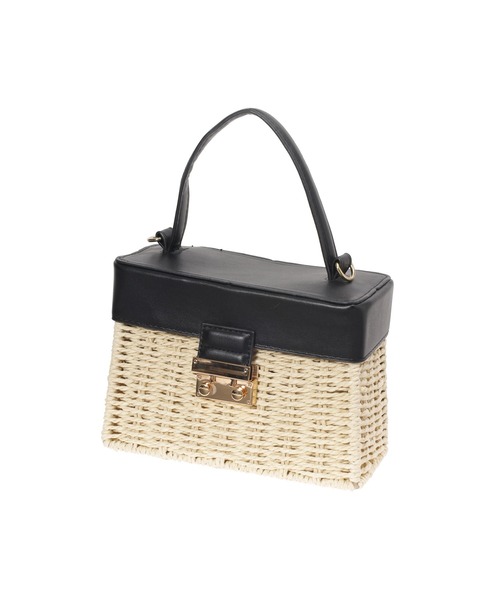 週末セール！新品　ファー　かごバッグ woven-set-1-s.jpg