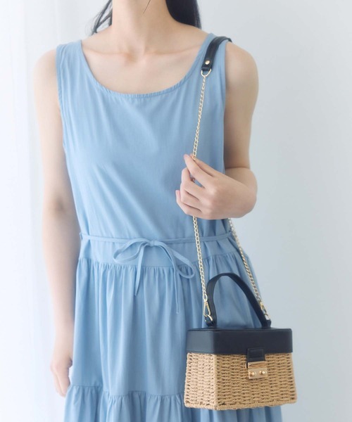 fifth（フィフス）の「スクエア型ショルダーかごバッグ（かごバッグ・レディース・モカ/ベージュ・FREE）」の8枚目の写真