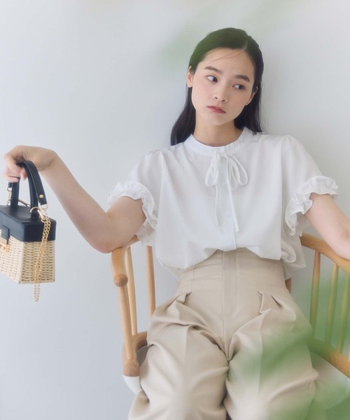 fifth（フィフス）の「スクエア型ショルダーかごバッグ（かごバッグ・レディース・モカ/ベージュ・FREE）」の4枚目の写真