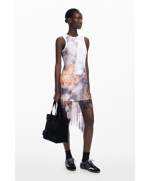 Desigual（デシグアル）の「POCKET FACE PRAVIA PUショッピングバッグ（ハンドバッグ・レディース・ブラック/ホワイト・FREE）」の7枚目の写真