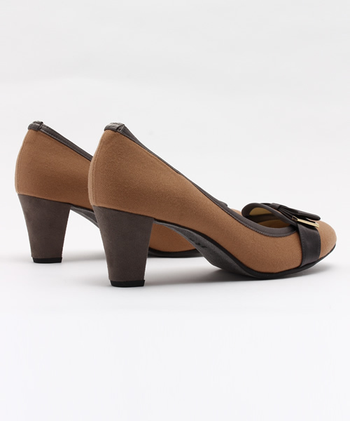 LE TALON（ルタロン）の「6CMギャザーリボンオペラ（パンプス・レディース・チャコールグレー/ピンク/ブラック・35.5/37.5/36/37/38/36.5）」の6枚目の写真