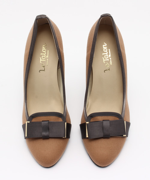 LE TALON（ルタロン）の「6CMギャザーリボンオペラ（パンプス・レディース・チャコールグレー/ピンク/ブラック・35.5/37.5/36/37/38/36.5）」の10枚目の写真