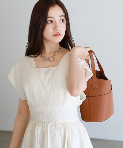 【新品】uora ポケット付き2WAYレイヤードAラインワンピース ポケット付き2WAYレイヤードAラインワンピース（ワンピース