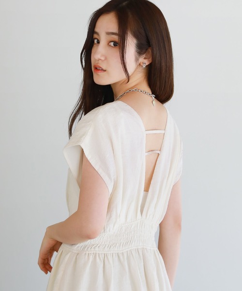 uora(ユオラ)の「ポケット付き2WAYレイヤードAラインワンピース(ワンピース・レディース・オフホワイト・FREE)」の15枚目の写真
