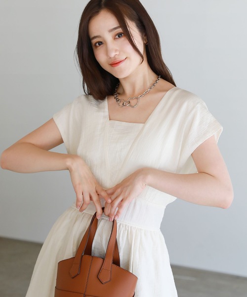 uora(ユオラ)の「ポケット付き2WAYレイヤードAラインワンピース(ワンピース・レディース・オフホワイト・FREE)」の17枚目の写真