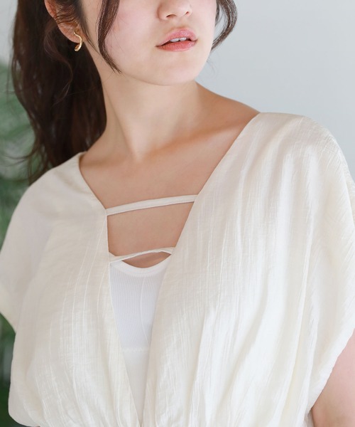 新品】uora ポケット付き2WAYレイヤードAラインワンピース