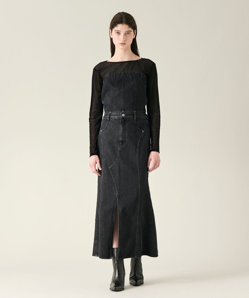 GRACE CONTINENTAL（グレースコンチネンタル）の「デニムビスチェ（その他トップス・レディース・インディゴブルー/ブラック・36/38）」の9枚目の写真