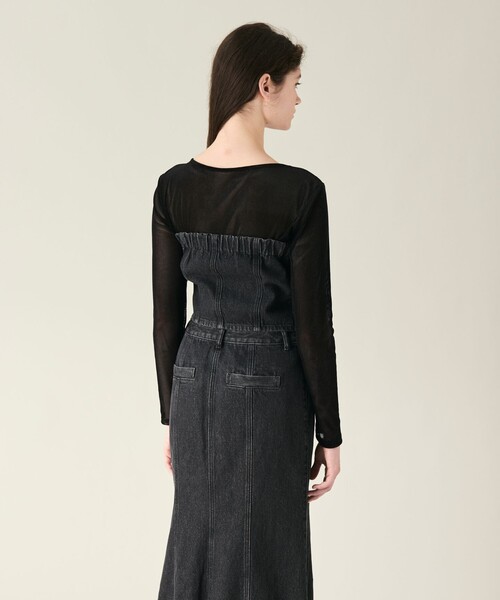 GRACE CONTINENTAL（グレースコンチネンタル）の「デニムビスチェ（その他トップス・レディース・インディゴブルー/ブラック・36/38）」の10枚目の写真