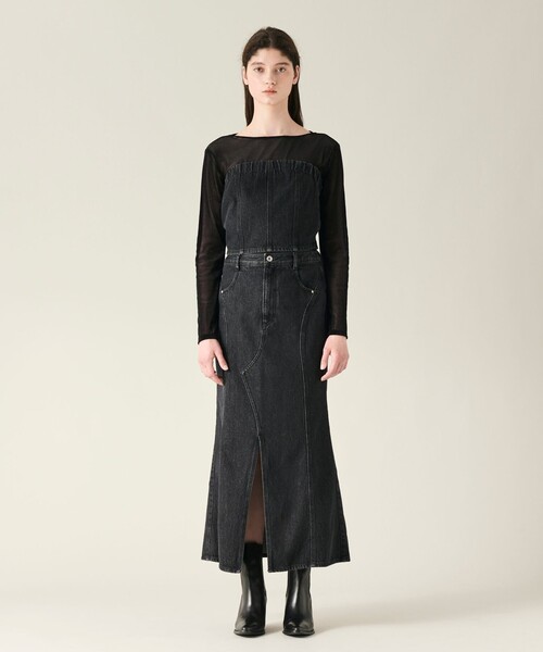 GRACE CONTINENTAL（グレースコンチネンタル）の「デニムビスチェ（その他トップス・レディース・インディゴブルー/ブラック・36/38）」の11枚目の写真