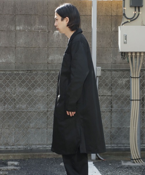 ROOPTOKYO（ループトウキョウ）の「T/Cエンジニアコート ステンカラーコート ロングコート（ステンカラーコート・メンズ・ブラック・M）」の16枚目の写真