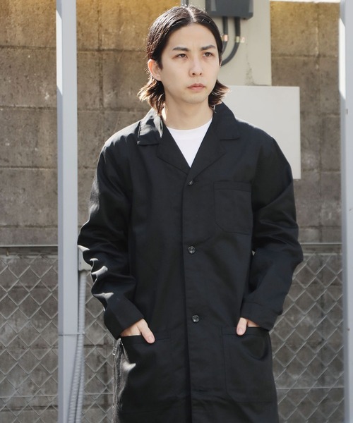 ROOPTOKYO（ループトウキョウ）の「T/Cエンジニアコート ステンカラーコート ロングコート（ステンカラーコート・メンズ・ブラック・M）」の2枚目の写真