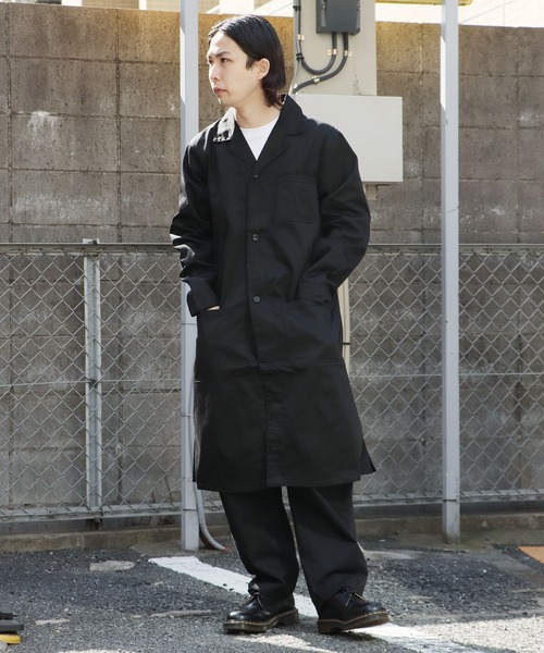 ROOPTOKYO（ループトウキョウ）の「T/Cエンジニアコート ステンカラーコート ロングコート（ステンカラーコート・メンズ・ブラック・M）」の4枚目の写真