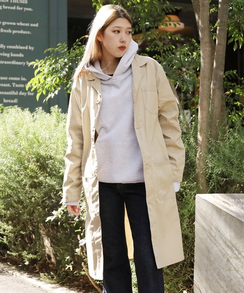 ROOPTOKYO（ループトウキョウ）の「T/Cエンジニアコート ステンカラーコート ロングコート（ステンカラーコート・メンズ・ブラック・M）」の7枚目の写真