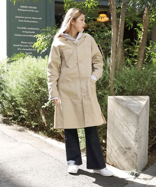 ROOPTOKYO（ループトウキョウ）の「T/Cエンジニアコート ステンカラーコート ロングコート（ステンカラーコート・メンズ・ブラック・M）」の8枚目の写真