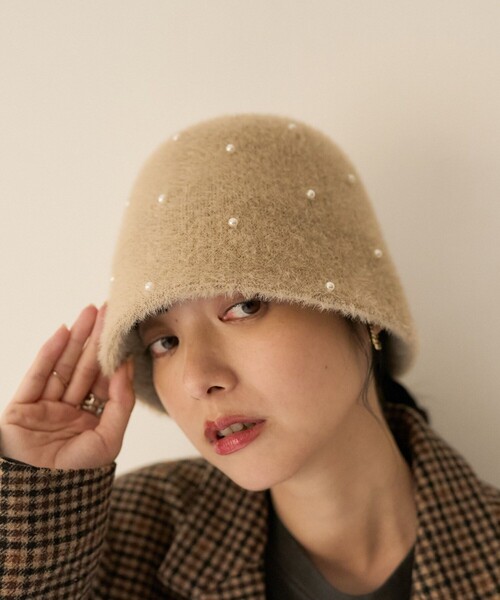 FREAK'S STORE（フリークスストア）の「パールハット（ハット・レディース・ブラック/ベージュ/グレー・ONE SIZE）」の3枚目の写真