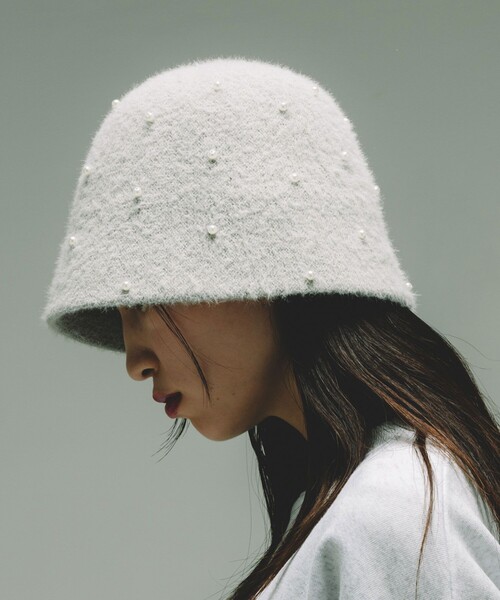 FREAK'S STORE（フリークスストア）の「パールハット（ハット・レディース・ブラック/ベージュ/グレー・ONE SIZE）」の2枚目の写真