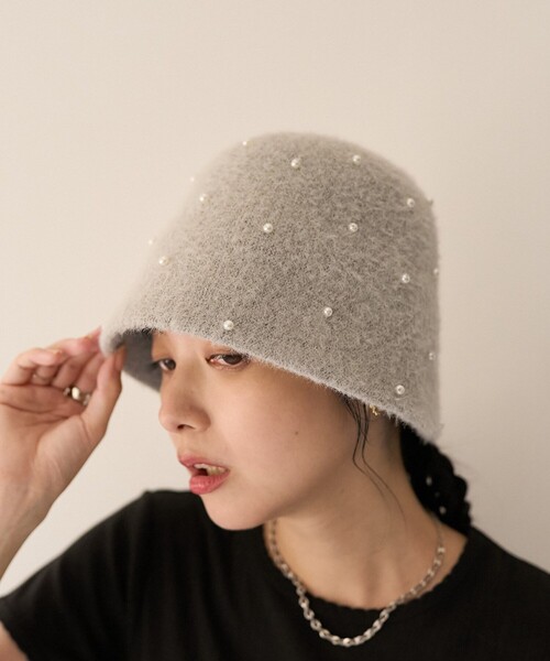 FREAK'S STORE（フリークスストア）の「パールハット（ハット・レディース・ブラック/ベージュ/グレー・ONE SIZE）」の14枚目の写真