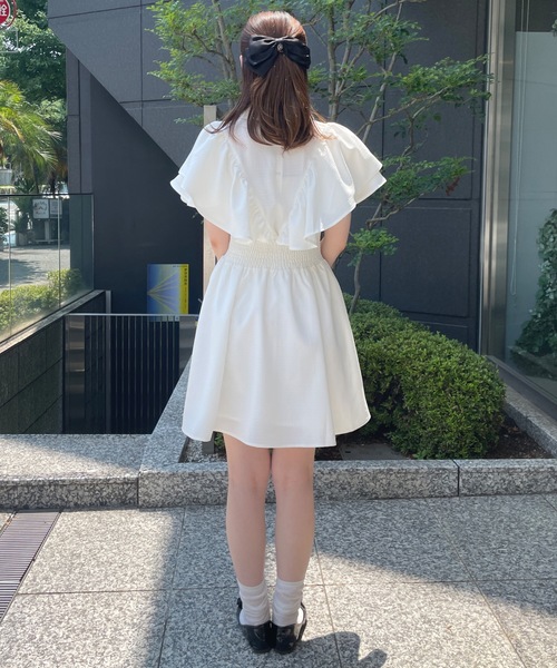 Connse サイドボタン2wayワンピース ホワイト Sサイズ セール】 ◎【S