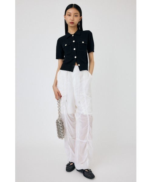 MOUSSY(マウジー)の「OVERLOCK POCKET KNIT シャツ(ニット/セーター・レディース・ライトグリーン/アイボリー/ブラック・FREE)」の22枚目の写真