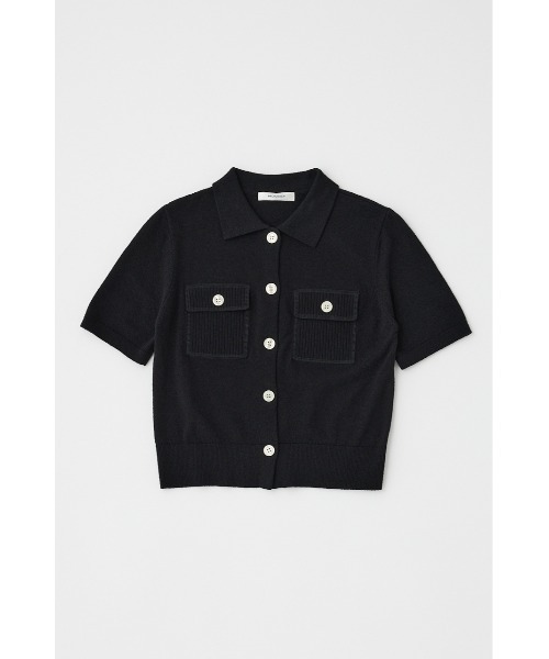 MOUSSY(マウジー)の「OVERLOCK POCKET KNIT シャツ(ニット/セーター・レディース・ライトグリーン/アイボリー/ブラック・FREE)」の18枚目の写真