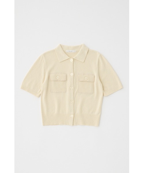 MOUSSY(マウジー)の「OVERLOCK POCKET KNIT シャツ(ニット/セーター・レディース・ライトグリーン/アイボリー/ブラック・FREE)」の17枚目の写真