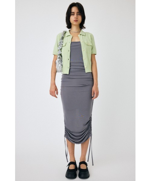 MOUSSY(マウジー)の「OVERLOCK POCKET KNIT シャツ(ニット/セーター・レディース・ライトグリーン/アイボリー/ブラック・FREE)」の13枚目の写真