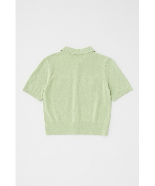 MOUSSY(マウジー)の「OVERLOCK POCKET KNIT シャツ(ニット/セーター・レディース・ライトグリーン/アイボリー/ブラック・FREE)」の4枚目の写真