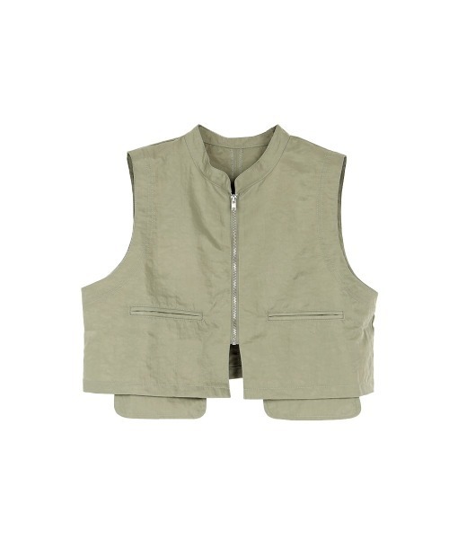 :ETHROF(イーサオブ)の「NYLON SHORT VEST(ベスト・レディース・ブラック/カーキ・FREE)」の20枚目の写真