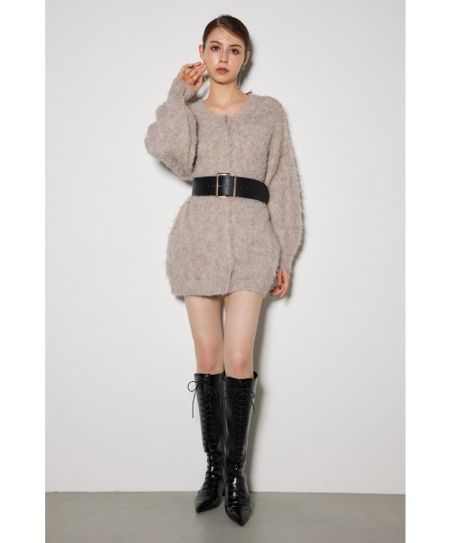 rienda(リエンダ)の「ボリュームニットカーディガン 秋服 冬服(カーディガン/ボレロ・レディース・アイボリー/ブラック/ベージュ・FREE)」の5枚目の写真