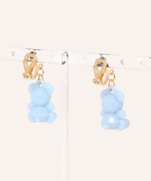 VIBGYOR（ヴィブジョー）の「【charme by pimo 】くま　イヤリング　キッズアクセサリー(MA)（イヤリング・レディース・イエロー/ブルー/ピンク・FREE）」の4枚目の写真