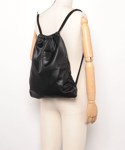 PARROTT CANVAS（パロットキャンバス）の「PU Leather knap sack（バックパック/リュック・レディース・ブラック・FREE）」の5枚目の写真