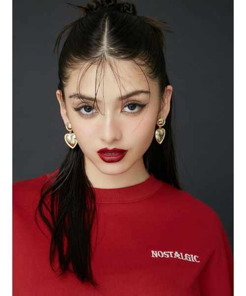 EVRIS（エヴリス）の「SURFACE HEART MOTIFピアス（ピアス（両耳用）・レディース・ゴールド/シルバー・FREE）」の6枚目の写真