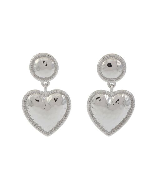 EVRIS（エヴリス）の「SURFACE HEART MOTIFピアス（ピアス（両耳用）・レディース・ゴールド/シルバー・FREE）」の9枚目の写真