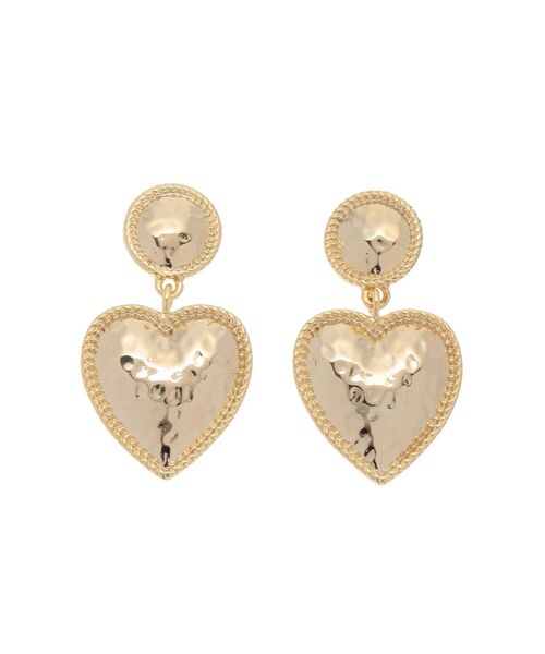 EVRIS（エヴリス）の「SURFACE HEART MOTIFピアス（ピアス（両耳用）・レディース・ゴールド/シルバー・FREE）」の8枚目の写真