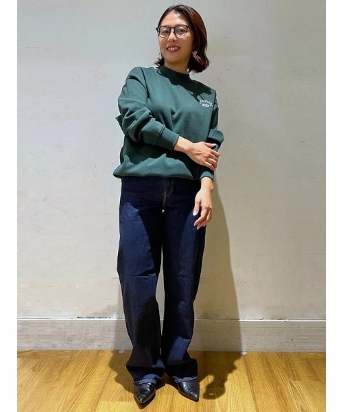 GAP（ギャップ）の「GAPロゴ モックネック スウェット・トレーナー（スウェット・レディース・グリーン/ネイビー/ライトグレー・XXS/XS/XL/L/M/S）」の5枚目の写真