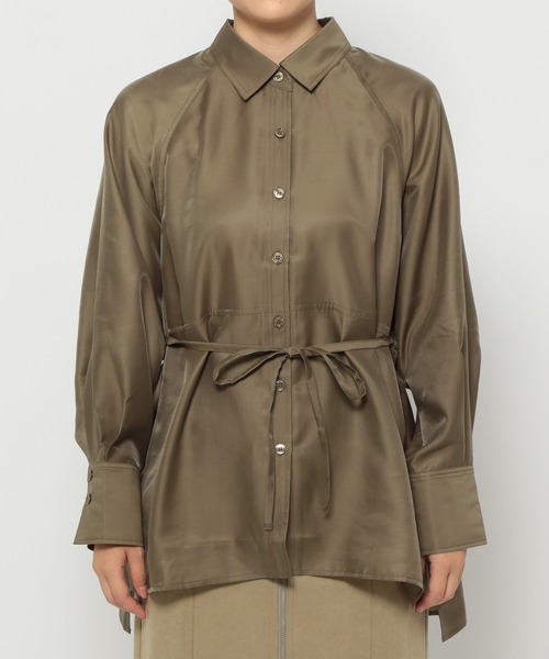 mysty woman（ミスティウーマン）の「ラグランスリーブセミシアーシャツ　150074（シャツ/ブラウス・レディース・ブラウン/ブラック/アイボリー・FREE）」の10枚目の写真