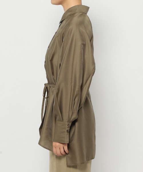 mysty woman（ミスティウーマン）の「ラグランスリーブセミシアーシャツ　150074（シャツ/ブラウス・レディース・ブラウン/ブラック/アイボリー・FREE）」の11枚目の写真