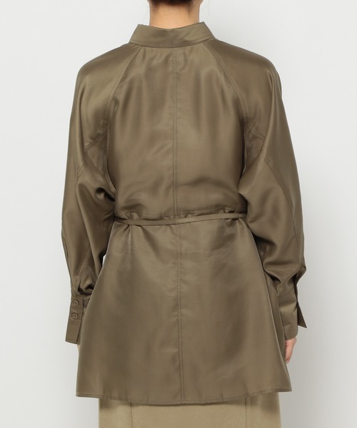 mysty woman（ミスティウーマン）の「ラグランスリーブセミシアーシャツ　150074（シャツ/ブラウス・レディース・ブラウン/ブラック/アイボリー・FREE）」の12枚目の写真