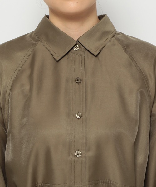 mysty woman（ミスティウーマン）の「ラグランスリーブセミシアーシャツ　150074（シャツ/ブラウス・レディース・ブラウン/ブラック/アイボリー・FREE）」の14枚目の写真