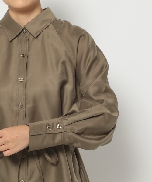 mysty woman（ミスティウーマン）の「ラグランスリーブセミシアーシャツ　150074（シャツ/ブラウス・レディース・ブラウン/ブラック/アイボリー・FREE）」の15枚目の写真