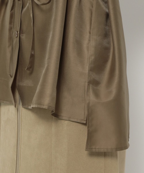 mysty woman（ミスティウーマン）の「ラグランスリーブセミシアーシャツ　150074（シャツ/ブラウス・レディース・ブラウン/ブラック/アイボリー・FREE）」の16枚目の写真