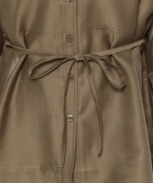 mysty woman（ミスティウーマン）の「ラグランスリーブセミシアーシャツ　150074（シャツ/ブラウス・レディース・ブラウン/ブラック/アイボリー・FREE）」の17枚目の写真