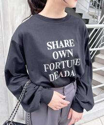 箔プリントロゴロングTシャツ